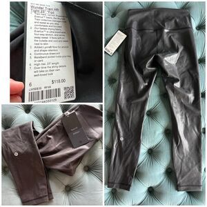 Lululemon Wunder Train HR Tight 28"*Foil Radiate Foil Print Black size 6
